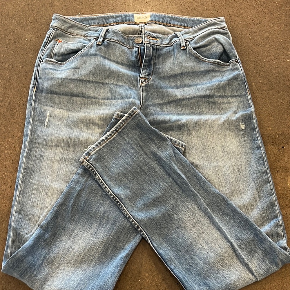 Hudson boot cut jeans- the material is fire…